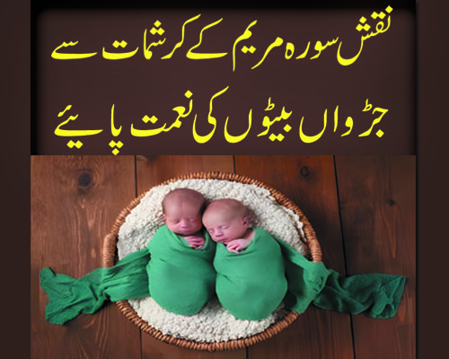 Surah Maryam For Twins Pregnancy | Miracles Of Surah Maryam To Get Pregnant With Twins Baby Boy